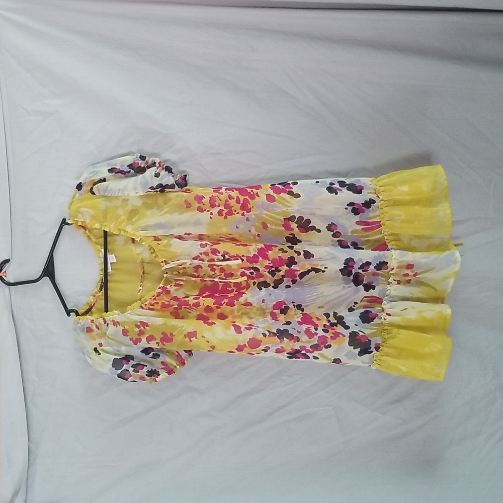 Sheer multi colored maternity top